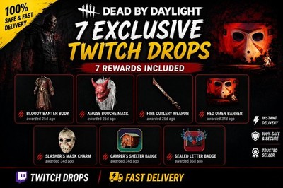 Dead by daylight Twitch Drops | 7 exclusive in game items