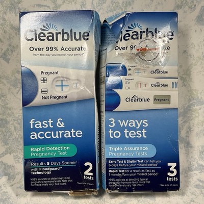 Clearblue Pregnancy Test 5 Ct Total Exp 03/28