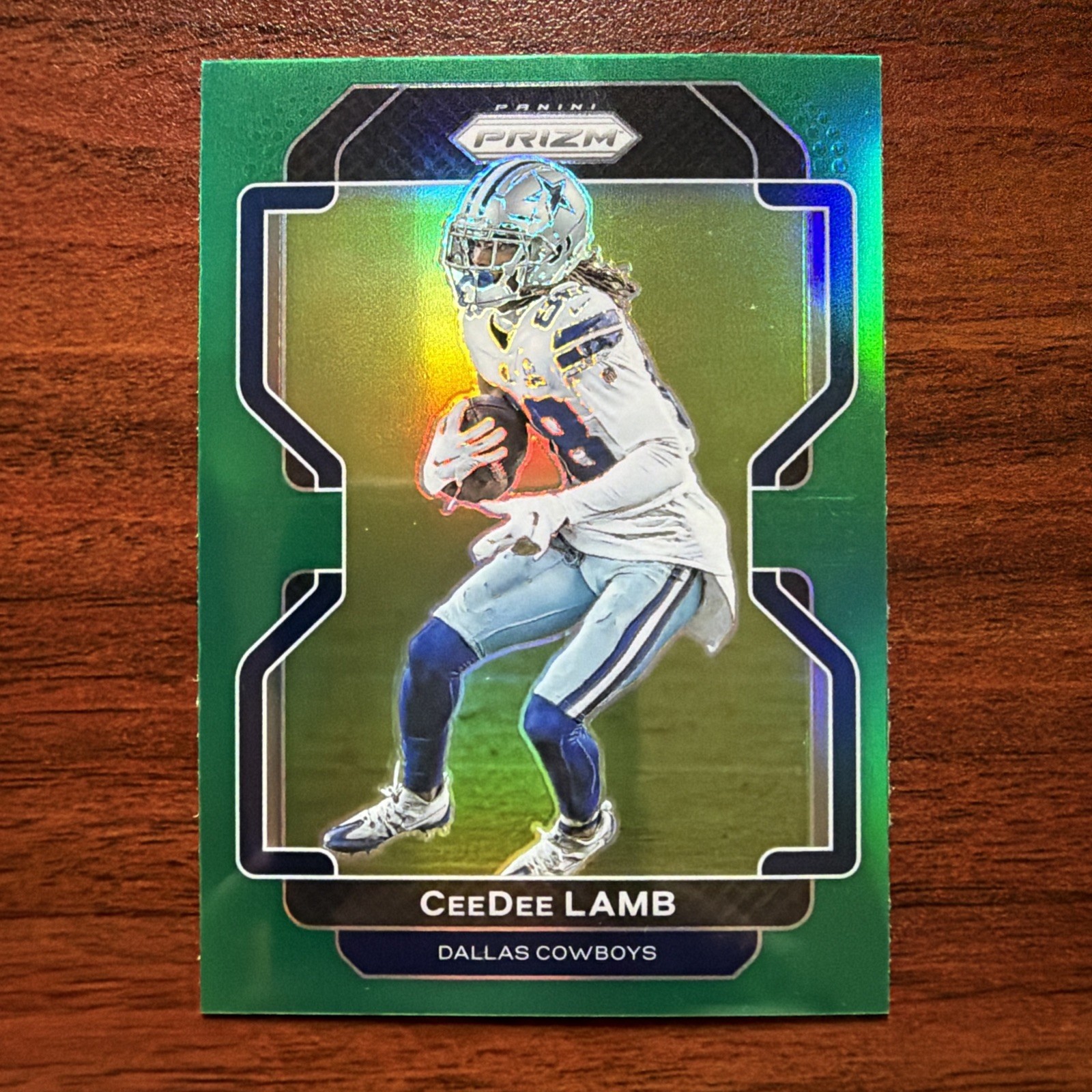 2021 Panini Prizm Football CeeDee Lamb Green Prizm #239 Cowboys