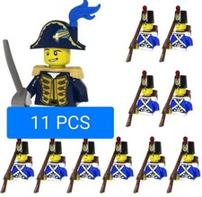 Pirati Dei Caraibi Figure Stile  Lego Marina Imperiale BLU Block Building 11 Pcs