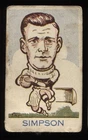 Trade Card, A&J Donaldson, SPORTS FAVOURITES, 1953, R Simpson, Queens Park, #36