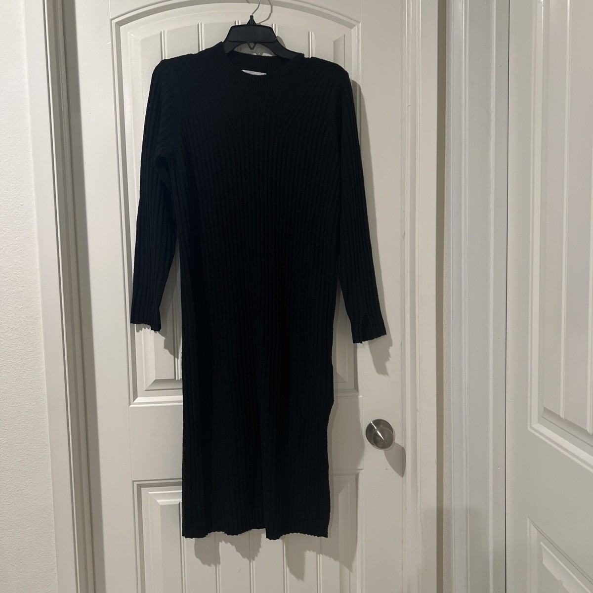 all in favor ribbed midi dress All in Favor Gathered Front Cutout Long Sleeve