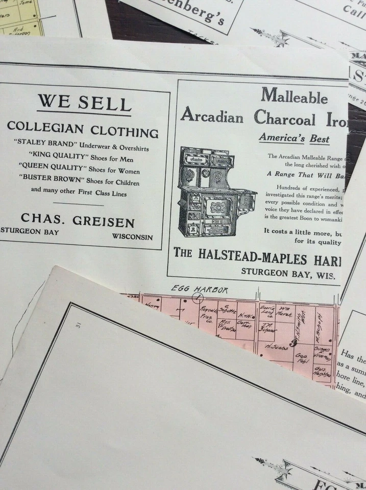 Door County Wisconsin Ads, Maps, 1911, History - Image 4 of 4