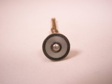 SINGLE 1 5/16" Gray Round Gold Plated Vintage Formal Tux Shirt Stud c182