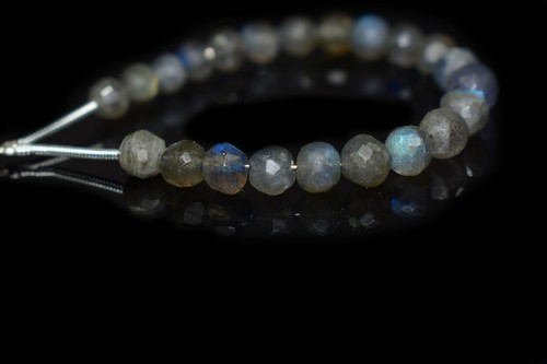 Perles Ronde à Facettes En Amazonite Naturelle - Diamètre 6mm - Pour Création Bijoux