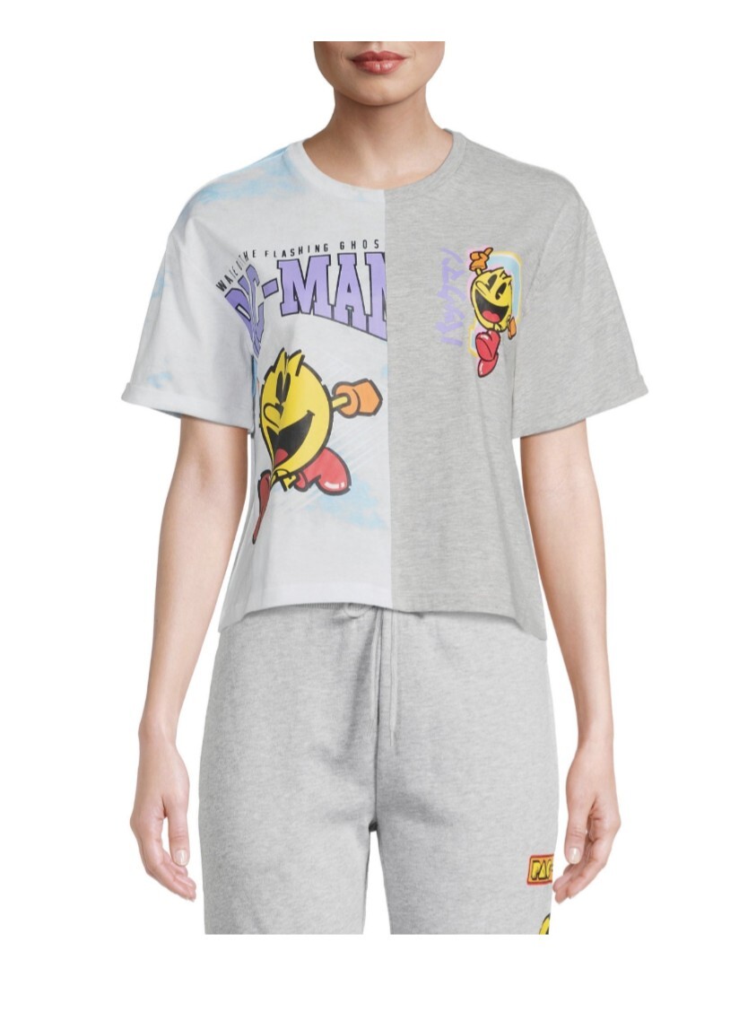 Pac-Man Para Hombre Cuidado con los Fantasmas Intermitentes Mujer XL 15 - 17 Camiseta Jugador Nueva