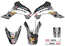 2021-2025 KLX 140 R RL MERICA Grey Senge Graphics Kit Compatible with Kawasaki