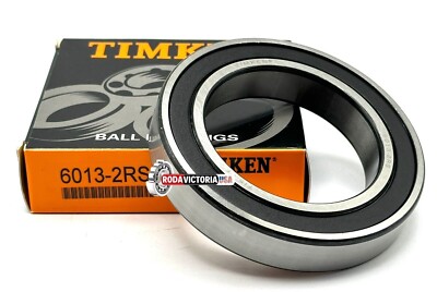 TIMKEN 6013 2RS DEEP GROOVE BALL BEARING, RUBBER SEALED 65x100x18 mm