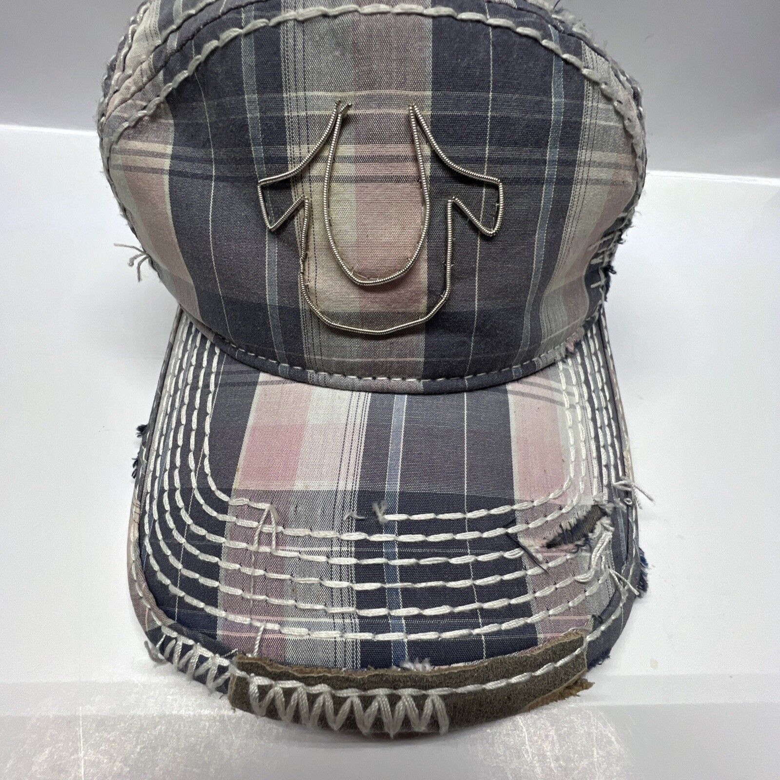 True Religion Rare Vintage Distressed Hat Plaid B… - image 8