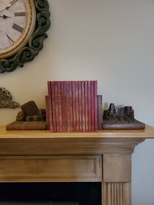 Max Lauterbach Hand Carved Wooden Book Ends Of Heidelberg Germany.  