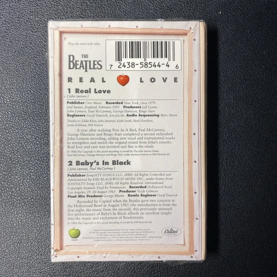 Beatles Real Love / Baby's In Black USA Cassette Single Still Sealed - Image 2 of 2
