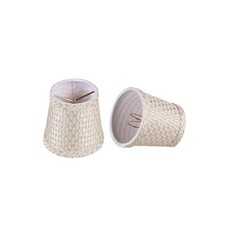 Aspen Creative 2PCS Empire Lamp Shade White  Beige Clip-On Chandelier 4"x4"