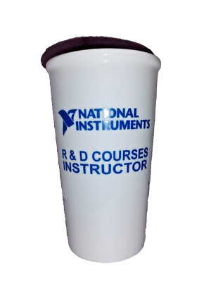 National Instruments R&D Course Instructor Coffee Tumbler  Rare Collectible:)