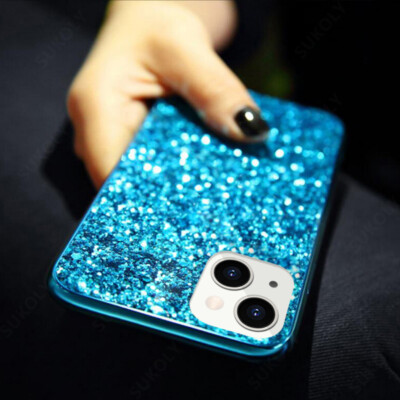 ShockProof Glitter Silicone Case For IPhone 16 15 14 13 12 11 Pro Max 8 7 - TPU Cover