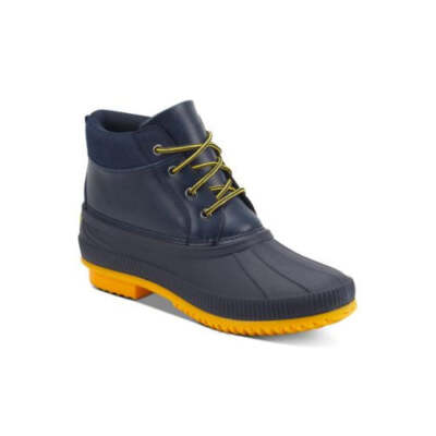 Tommy Hilfiger Mens Celcius Duck Boots Navy Yellow 8 | eBay display picture 1