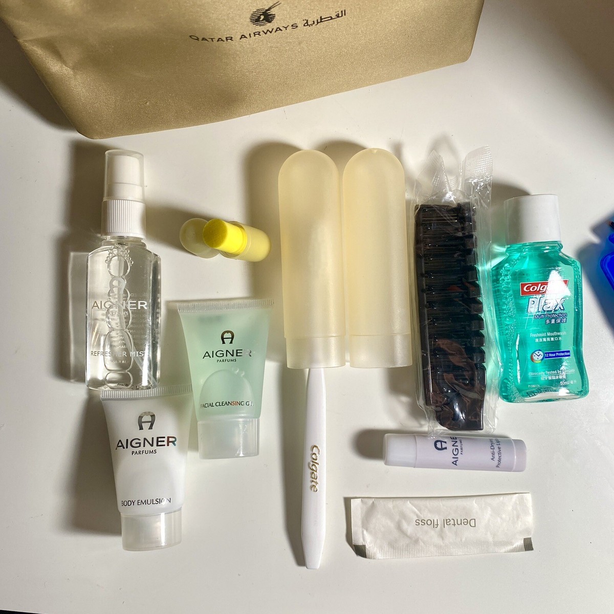 Qatar Airways Aigner Travel Kit Toiletry Bag | eBay