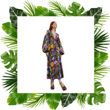 NWT’s Farm Rio Black Bucolic Garden Cut Out Maxi Dress