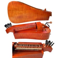 Hand Made 6 strings 23 key Hurdy Gurdy, vielle,Maple wood,orange color good soud