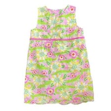 Vintage Lilly Pulitzer Floral Alligator Girl  s Shift Dress 6X Girl