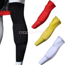 2PCS Kids Adult Sport Basketball Padded Crashproof Knee Leg Sleeve Braces