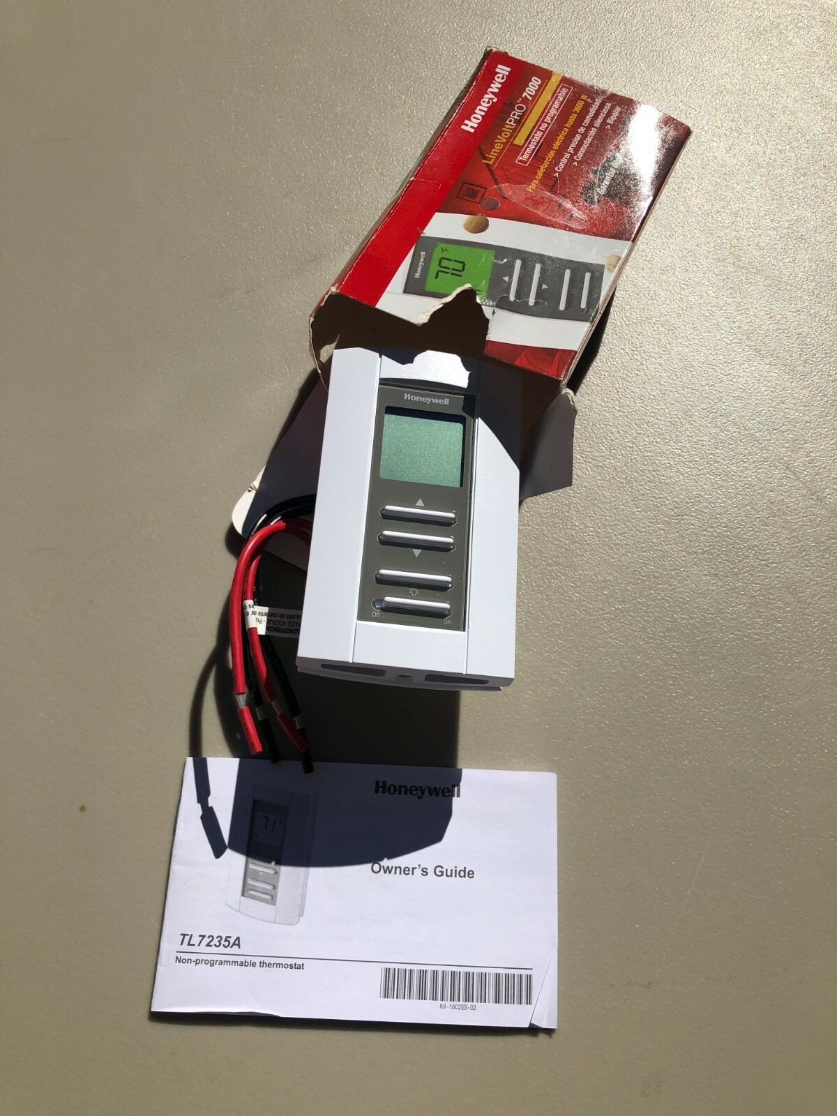 Honeywell LineVoltPro 7000 thermostat TL7235A1003 (Aube TH114-A-240D) | eBay