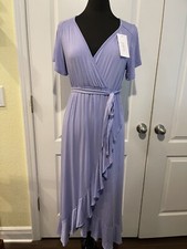 NWT Ingrid & Isabel Maternity Dress Womens Purple Maxi Flowy Dress