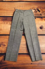 Ann Taylor Stretch Trouser Leg Black Tweed Wool Blend Pants Slacks Stretch Sz 8