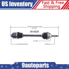 For Coupe 2001-2005 Chrysler Sebring 3.0L 1995-99 2.5L Front Right CV Axle Joint
