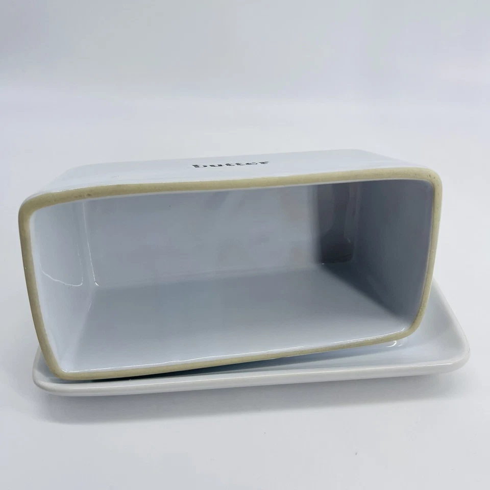 BISTRO BLANC GRES CREMA CERÁMICA MANTEQUILLA PLATO-UTENSILIOS DE CASA-UTENSILIOS DE COCINA-VAJILLA Foto 4 de 4