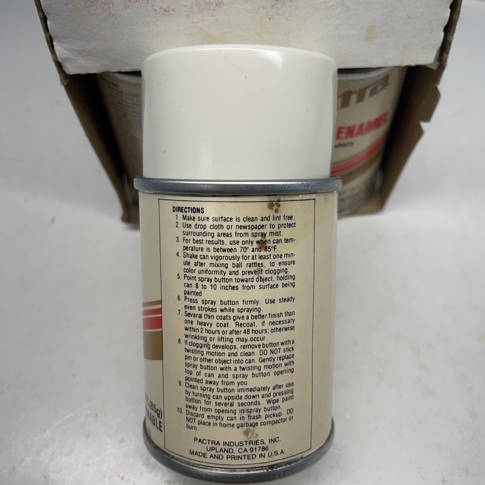 (6) NOS VINTAGE PACTRA UNDERCOAT GOLD SPRAY ENAMEL CAN PAINT PAPER