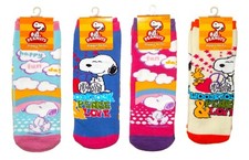 SNOOPY WOODSTOCK Kids Comfy Slipper Socks Ages 3-8 Shoe Size 7.5-3.5 NWT 16