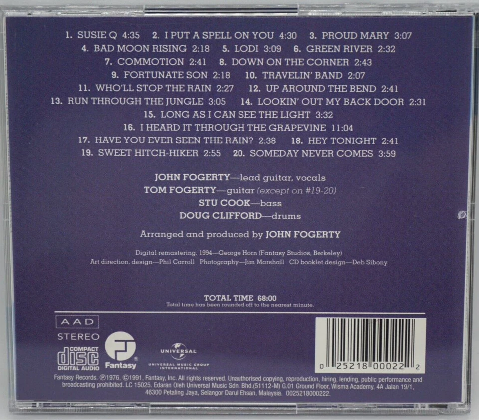 Creedence Clearwater Revival (CCR) : CHRONICLE  Volume 1 (1991 Malaysian Edt) - Image 2 of 3