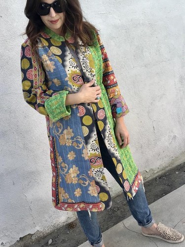 Long reversible Handmade vintage kantha 
