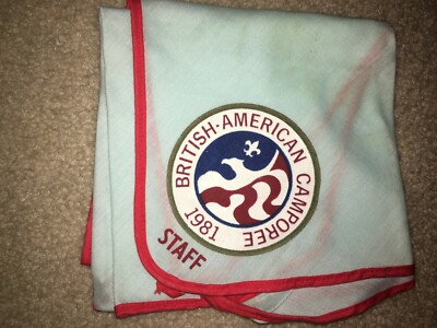 Boy Scout British American Camp Staff 1981 Transatlantic Council Neckerchief