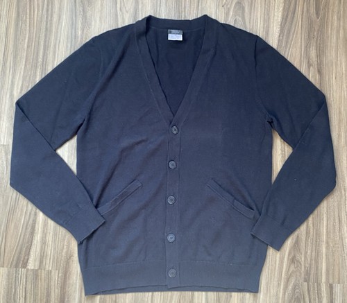 CHANEL Uniform Black Wool Knit Cardigan 