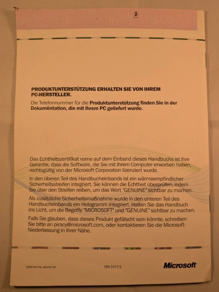 Microsoft word 2000 deutsch Key, Lizenz, Handbuch - VINTAGE - Bild 4 von 4