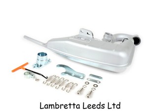 Lambretta Bgm Pro Clubman V4 0 Exhaust Silver Series 1 2 3 New Free Post Ebay