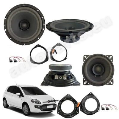 Kit 4 Haut-Parleurs Double Cones Avant Arrière Pour Fiat Grande Punto - Photo 1/4