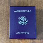 1990-S American Silver Eagle 1oz Proof $1 Coin with U.S. Mint Box and COA
