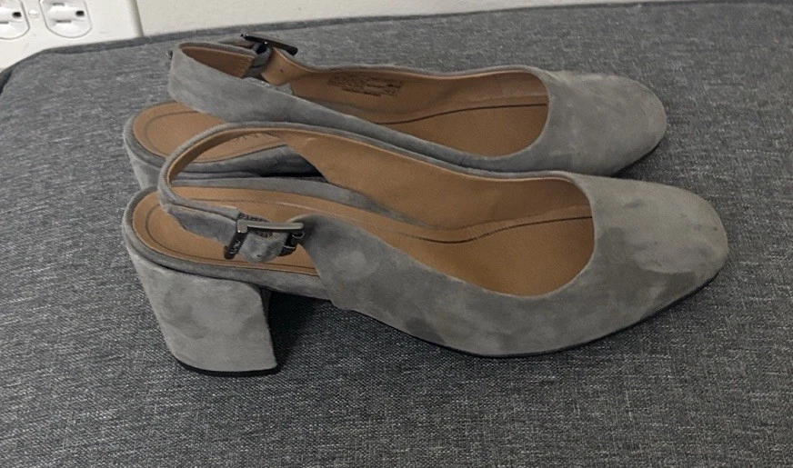NUEVO SIN ETIQUETAS Mujer Vionic Nareen Gamuza Eslinga Trasera Bloque Tacones Talla 8.5 Foto 3 de 4