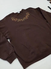 Vintage Grandma Sweatshirt Brown Vines Jerzees Adult Large