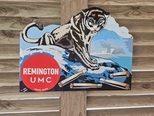 HUGE VINTAGE REMINGTON UMC PORCELAIN SIGN APPX 24" X 18" GREAT COLORS 