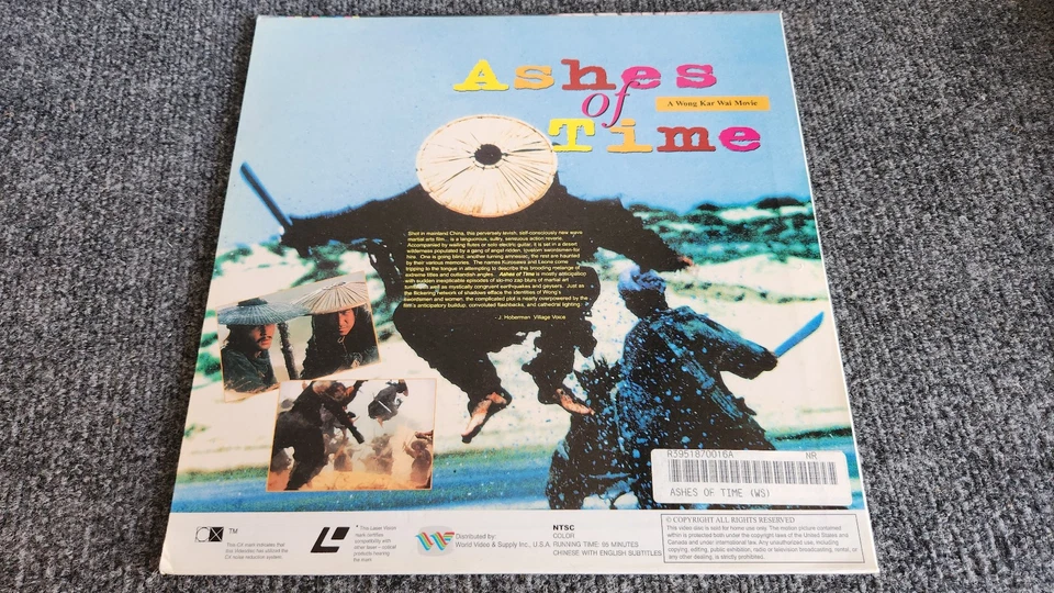 Ashes of Time 1994 Chinese Film Movie LD Laser Disc Video Laserdisc Foto 2 de 2