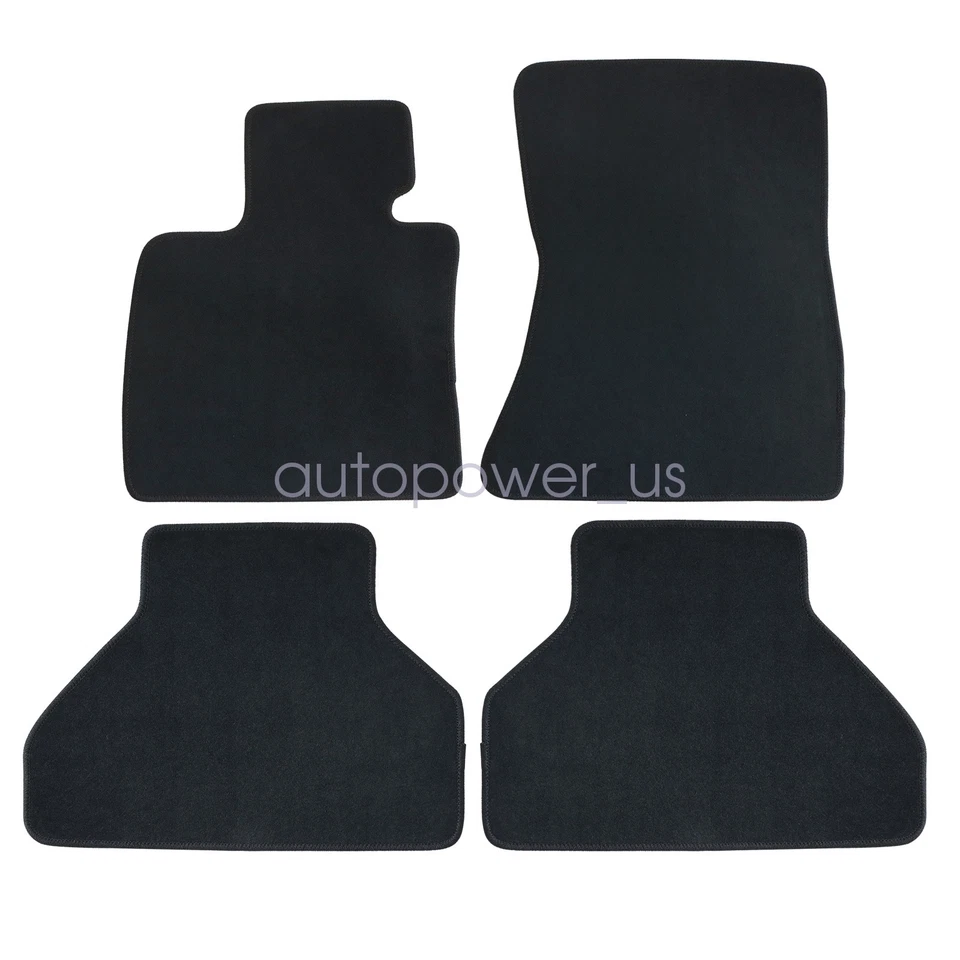 Fits 2006-2013 BMW X5 E70 Front Rear Floor Mats Carpet Black Velour 4Pcs - Imagem 4 de 4