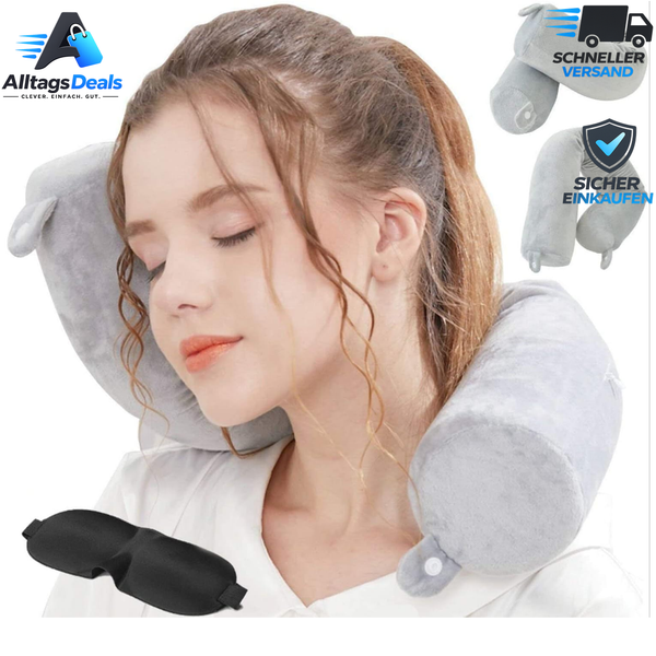 Reisekissen Memory Foam Nackenkissen StüTzkissen Verstellbar FüR Flugzeug Bus-image