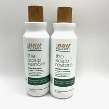 Raw Sugar Scalp Restore Conditioner with Activated Charcoal 18 Oz 2 Pack