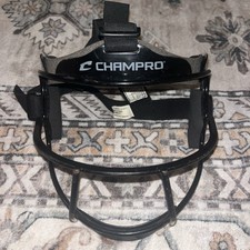 Champro Sports Youth Softball Mask Defensive Fielder's Mask Black No Chin Pad S5