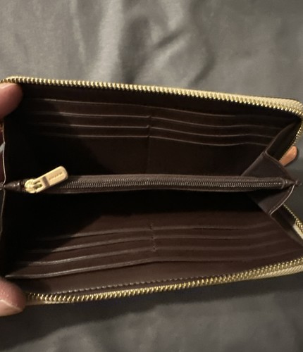 Coach Accordion Zip Wallet in Signature Canvas with Strawberry - Afbeelding 6 van 7