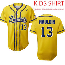 NEW Savannah Bananas 13 Baseball Jersey Kids Shirt All Size K12