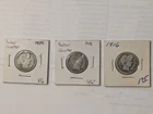 Barber Quarter Lot of 3 | 1904 VG, 1915 VG+, 1916 G | 90% Silver
